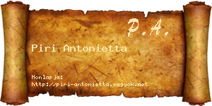 Piri Antonietta névjegykártya